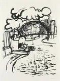 Sydney Harbour 1980 by Brett Whiteley, 1980, screenprint, sold Sep 2009