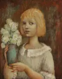 Russell Drysdale, Portrait of a Girl (Lynne) 1947