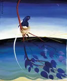 The Sunrise, Japanese: Good Morning! 1988 by Brett Whiteley, 1988, oil and collage on board with electric light, sold Sep 2009
