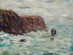 John Peter Russell, Rocks, Belle Ile 1907, 1907, oil on board