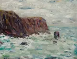 John Peter Russell, Rocks, Belle Ile 1907, 1907, oil on board