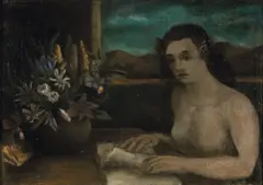 David Edgar Strachan, (Female Figure at the Writing Desk) 1947, 1947, oil on canvas
