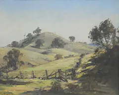 Karimbla Hills by Robert Johnson, oil on canvas on board, sold Sep 2009
