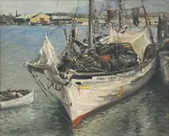 Robert Johnson, The Old Schooner (Mary-Ann), oil on board