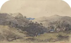 George Edwards Peacock, Australian Landscape, watercolour on paper