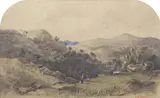 George Edwards Peacock, Australian Landscape, watercolour on paper