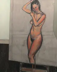 Large Studio Nude 1997 by Lewis Miller, 1997, oil on canvas, sold Sep 2009