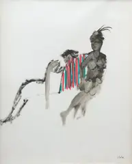 Gallipoli c1965 by Sidney Nolan, c1965, mixed media on paper, sold Sep 2009
