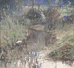 Patrick Shirvington, Morning Solitude 1992, 1992, oil on canvas-board