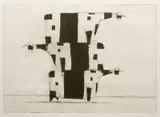 John Kelly, Three Cows Stacked 2005, 2005, etching