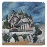 Sidney Nolan, Landscape (The Big Dipper at Luna Park, St Kilda) 1942