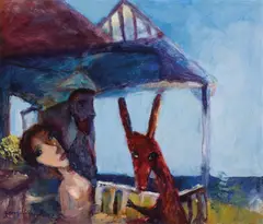 Kangaroo Study 1 1992 by Garry Shead, 1992, oil on board, sold Jun 2009