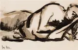 Joy Hester, Sleep c1948, c1948, ink and wash on paper