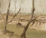 Darling River c1949 by Sidney Nolan, c1949, oil on composition board, sold Jun 2009