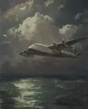 John Charles Allcot, Imperial Flying Boat at Rose Bay 1937, 1937, oil on canvas