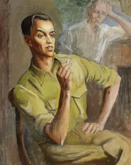 Douglas Dundas, The Officers' Mess c1943, c1943, oil on canvas