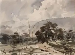 Robert Campbell, Showers in the Hills 1969, 1969, watercolour on paper