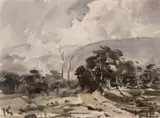 Robert Campbell, Showers in the Hills 1969, 1969, watercolour on paper