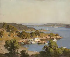 Middle Harbour by James Ranalph Jackson, oil on board, sold Jun 2009