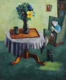 Sali Herman, (Interior with Still Life) 1960