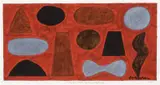 John Coburn, Study for Great Northern Highway 2002, 2002, synthetic polymer paint and pastel on paper