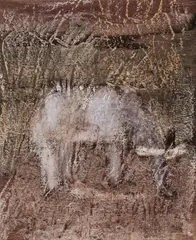 Elephant I 1986-92 by Sidney Nolan, 1986-92, mixed media on paper, sold Jun 2009