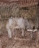 Elephant I 1986-92 by Sidney Nolan, 1986-92, mixed media on paper, sold Jun 2009
