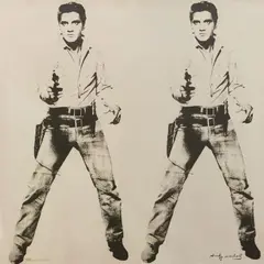 Elvis (Platinum) by Andy Warhol, enamel on ceramic tile, sold Jun 2009