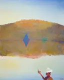 Arthur Boyd, Figure pointing at Cairn Rock