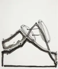 Floaters (Sea without Riggers) 1998 by Al Taylor, 1998, pencil, graphite gouache and mika on paper, sold Jun 2009