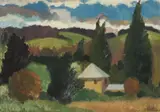 Alison Rehfisch, Landscape with Yellow House, Berrima