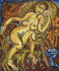 Pasquale Giardino, Nude, oil on canvas