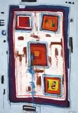 Yvette Swan, Sitting with Andy in the Office on Broadway 2003, 2003, oil, graphite, enamel spray paint on linen