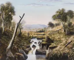 A. W. Eustace, The Falls, oil on board