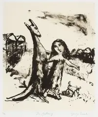Garry Shead, The Gathering, lithograph