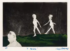 Walkers 1965 by George Baldessin, 1965, etching and aquatint, sold Jun 2009