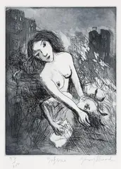 Inferno by Garry Shead, etching and aquatint, sold Jun 2009