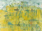 John Olsen, Summer Pond 1995, 1995, watercolour and pastel on paper