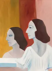 Reflection by Robert Dickerson, synthetic polymer paint on canvas, sold Mar 2009