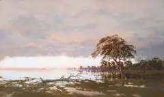 William Piguenit, The Flood on the Darling River, New South Wales c1890, c1890, oil on canvas