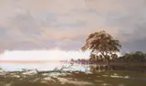 William Piguenit, The Flood on the Darling River, New South Wales c1890, c1890, oil on canvas