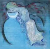Charles Blackman, Untitled (Sleeping Figure), pastel and charcoal on canvas-paper