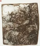 Garden 1975 by Brett Whiteley, 1975, ink on paper, offered Mar 2009