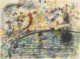 John Olsen, Harbour View 1987, 1987, pastel, charcoal and watercolour on paper