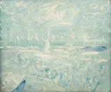 William Dobell, Boats in a Landscape (Scene at Wangi - Boats at High Wind) c1960