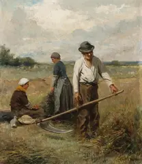 Harvest Scene by Johann Mari Ten Kate, oil on canvas, sold Mar 2009