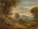 Albin Martin, Civitella, Near Rome 1885, 1885, oil on board