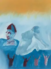 Bather 1975 by Sidney Nolan, 1975, synthetic polymer paint on composition board, sold Mar 2009