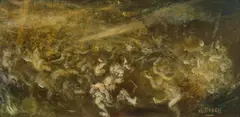 Study for Carnival by William Dobell, oil on board, offered Mar 2009