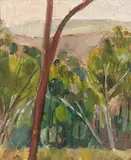 Grace Cossington Smith, Bush and Mountains c1938, c1938, oil on composition board